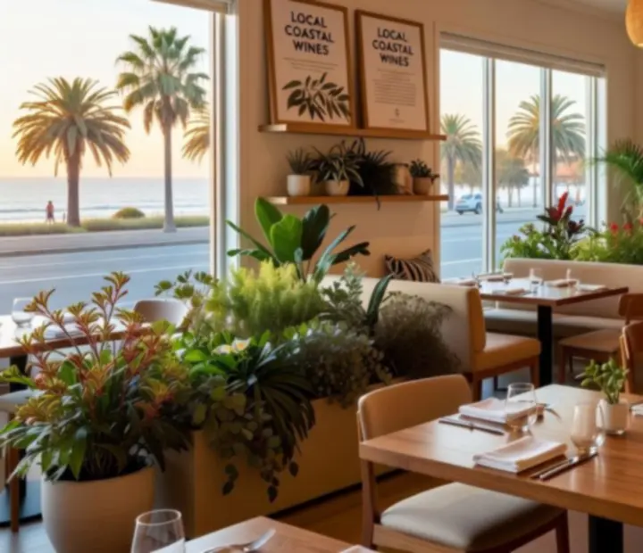 ADSIGHT LTD modern Australian restaurant interior with a view towards the evening card lounge